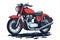 Classic motorcycle vector illustration. Motor bike for logo, biker club emblem, sticker, t shirt design print