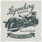 Classic motorcycles label design template  poster logo