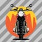 Classic motorcycles vector illustration