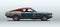 Classic muscle car in racing colors. Vector illustration. Side view with perspective.