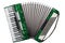 Classic musical instrument an accordion green