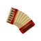 Classic musical instrument accordion or harmony, air device