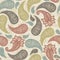 Classic Native Paisleys Seamless Pattern for wallpaper design