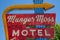 Classic neon sign for the famous Munger Moss Motel along old historic Route 66