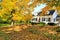 Classic New England American house exterior.