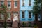 Classic New York apartment buildings in Greenwich Village