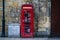 Classic Old British Abandoned Red Telephone Booth