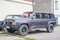 Classic old four wheel drive Nissan Patrol parked