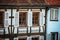 Classic old windows in timber-framing building, Alsace