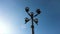 Classic Older Lamp and Blue Sky. Old Fashioned Street Light against a Blue Sky. Vintage style street lights by the day