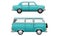 Classic Oldies Vintage Car Minivan Illustration