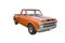 Classic orange pickup truck