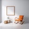 Classic Orange Rocking Chair