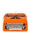 Classic orange typewriter