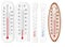 Classic outdoor and indoor fahrenheit and celsius thermometers s