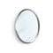 Classic oval mirror with shiny silver frame - isolated interior decor element