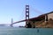 Classic panoramic view of famous Golden Gate Bridge in summer, San Francisco, California, USA