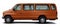 Classic passenger minibus in brown.