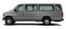 Classic passenger minibus in gray.