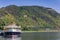 Classic passenger ship at the river Rhine in Boppard