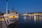 Classic passengerships blue-hour Stockholm