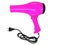 Classic pink hairdryer - side view