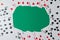 Classic playing cards on green background. Gambling and casino concept.