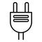 Classic plug wire icon, outline style