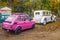 Classic Polish car Polski Fiat 126p in pink