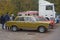 Classic Polish private car bahama yellow Polski Fiat 125p parked