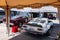 Classic Pontiac Firebird & Ford Mustang race cars