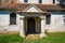 Classic portico of Lutheran fortified church in Chirpar, Sibiu County, Romania