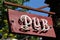 Classic pub sign Union Washington USA