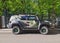 Classic rare big massive Toyota FJ Cruiser rare car in military painting parked