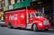 Classic Red American Coca Cola Truck Parked in Midtown Manhattan, New York City