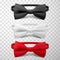 Classic red  black  white bow ties for formal occasion. Traditional elegant male neckties