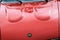 Classic red fiat sports car hood