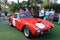 Classic red italian racing car at event