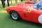 Classic red italian racing car front brake vent