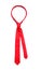 Classic red male necktie isolated