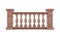 Classic Red Marble Pillars Balustrade with Columns. 3d Rendering
