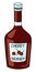 Classic red sweet cherry liqueur in a bottle. Doodle cartoon hipster style vector illustration isolated on white