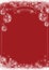 Classic red winter christmas background with xmas ball