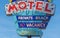 Classic retro highway motel sign