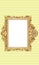 Classic Retro Old Gold Photo or Painting Frame in Various Isolated Background 75