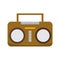 Classic Retro Stereo Tape Radio Vector Illustration Graphic