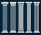 Classic roman, greek architecture columns vector set