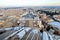 Classic Rome - aerial view to old roof buildings and street at Vatican and Rome