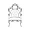 Classic royal chair with ornaments