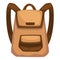 Classic rucksack with pockets and straps, backpack vector